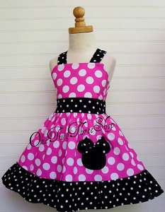 Boutique Minnie Mouse Hlater Dress Size 12 M to 6 Years  