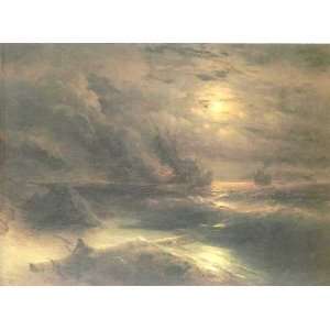   Aivazovsky   24 x 18 inches   Tempest by cape Aiya 1