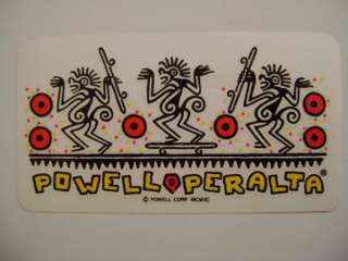 NOS Powell Peralta HIEROGLYPHICS Sticker YELL/RED  