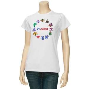  NCAA C USA Ladies White Conference T shirt Sports 
