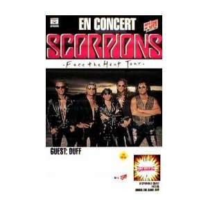  SCORPIONS Face The Heat Tour   French Music Poster