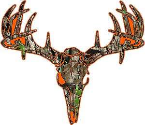   Skull S4 Vinyl Sticker Decal Hunting whitetail trophy buck bow  