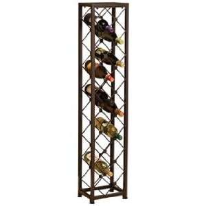  Criss Cross Iron 15 Bottle Wine Tower