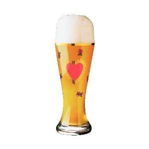  Weizen Beer Glass, Big Heart, Designer Color Enamel w 