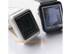 Triband Watch Cell Phone Bluetooth  MP4 White  