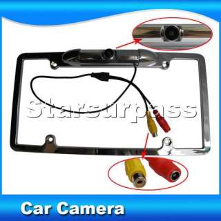   Reverse Rearview Color Mirror Monitor + License Plate Frame Reverse