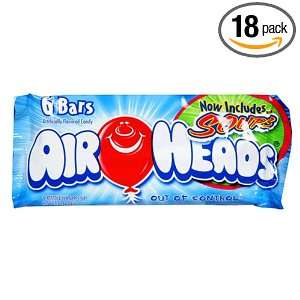 Air Heads, Variety Pack, 6 Individually Wrapped Bars (Pack of 18)
