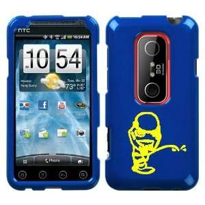  HTC EVO 3D YELLOW STORM PEEING ON A BLUE HARD CASE COVER 