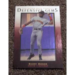   Barry Bonds # 152 MLB Baseball Defensive Gems Card