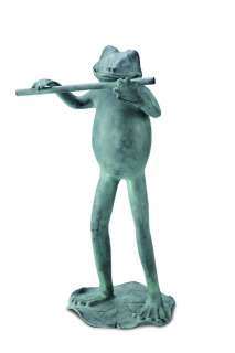   playing the flute statue makes a whimsical addition to garden decor