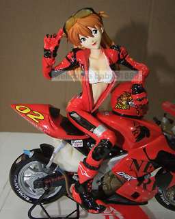 Evangelion Asuka with Motorcycle Resin statue model  