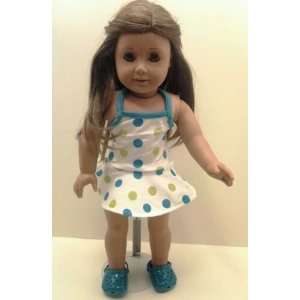  Polka Dot Swimsuit with Shoes Fits American Girl Dolls Toys & Games