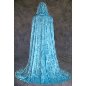  Sky BLUE Velvet Cloak Cape Wedding Wicca Medieval LARP by 