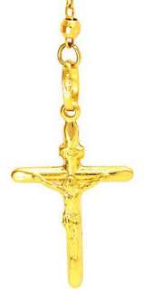Solid 14K Three Tone Gold 8.3gram 26 inch Holy Rosary  