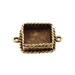   plated) Mini Square Bezel Link 24x18mm Supplys Arts, Crafts & Sewing
