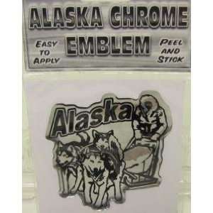  Alaska Chrome Emblem Craft Stickers Husky Dog Team Arts 