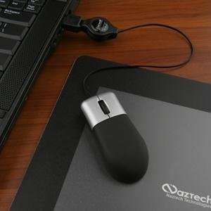  Naztech USB Mini Mouse with Retractable Cord for Laptop 