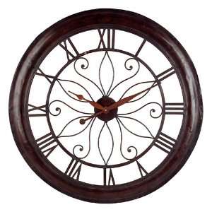   Classic Style Round Wall Clock with Roman Numerals