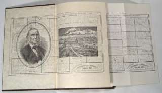 Endpapers and portion of a foldout map found at the front of the book 