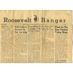   School Ranger Portland Oregon 1945 Student Newspaper 