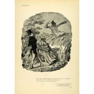  1904 Print Honore Daumier Scarecrow Husband Humorous 