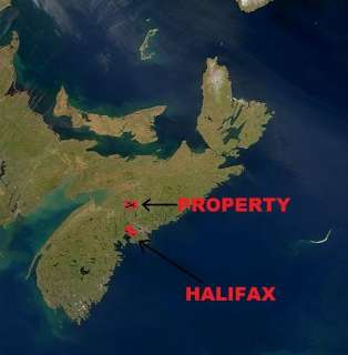 THE MAP BELOW SHOWS THE LOCATION OF NOVA SCOTIA & THIS PROPERTY AT 