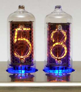 IN 8 Nixie tubes w/ sockets f. tube clock +LED LOOK  