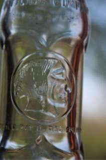 Casco Soda Bottle Indian Head Portland ME 1929 Clear  