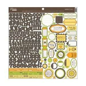 Jillibean Soup Dutch Mustard Soup Cardstock Stickers 12X12 Sheet ; 5 