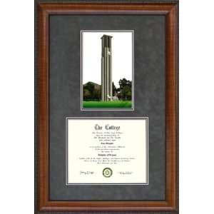 UC Riverside Document Frame with Campus Lithograph