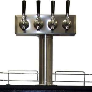 Stainless Steel 4 Tap   Draft Beer Kegerator T Tower  