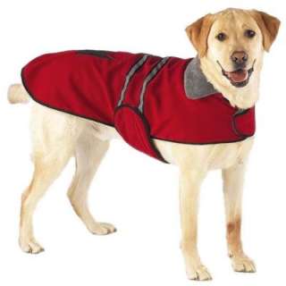 Dog Coat   Red Fleece Winter Reflective Jacket  