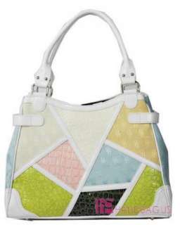 Designer Inspired Large BB Patchwork Tote Handbag Purse  