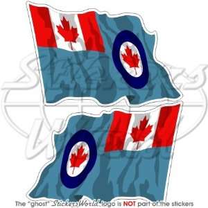 CANADA Canadian AirForce AIRCOM Waving Flag 4,7 (120mm) Vinyl Bumper 