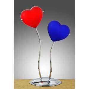 RED & Blue double Heart Lamp