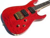 QUILTED RED TOP FLOYD ROSE BRIDGE PRO ELECTRIC GUITAR  