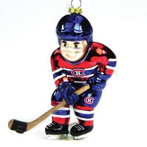  Montreal Canadiens NHL Glass Hockey Player Ornament (4 