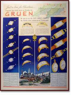   gruen art deco convex watches includes a drawing of gruen time hill