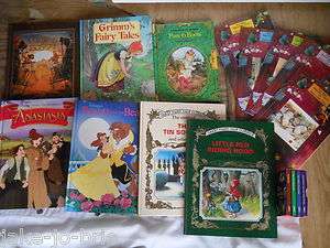Lot 16 Classic Fairy Tale Story Book Set Disney Grimms Beauty Beast 