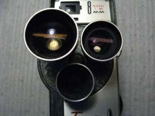 Vintage TOWER 8mm MOVIE CAMERA T 185 TRIPLE LENS   