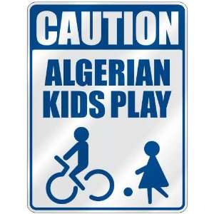   CAUTION ALGERIAN KIDS PLAY  PARKING SIGN ALGERIA