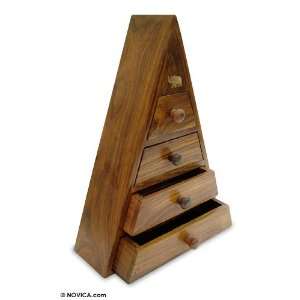  Brass inlay chest of drawers, Pyramid