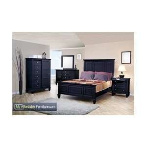  The Sandy Beach Collection Black Panel Bedroom Set by 