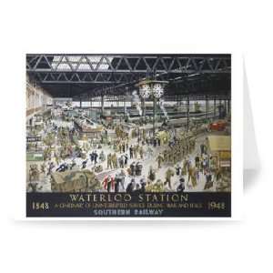 Waterloo Station   Southern Railway 1848 to   Greeting Card (Pack of 