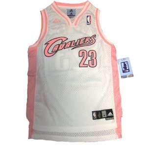   LeBron James Official NBA 4 Her Basketball Jersey, Medium Size, Pink