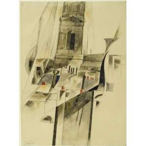 Hand Made Oil Reproduction   Charles Demuth   32 x 44 inches   Roofs 