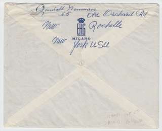 San Marino to US 1955 Airmail Cover with Express Stamps  