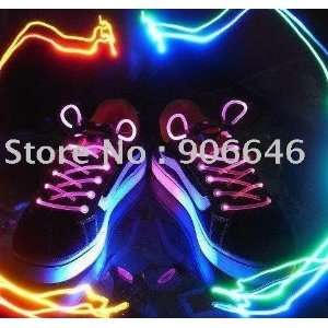  2pcs 1pairs led optical fiber flashing shoelace glowing 