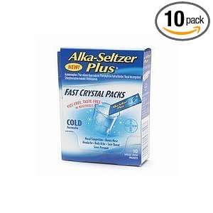 Alka Seltzer Plus Cold Formula Fast Crystal Packs Unflavored 10 ct.