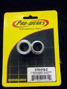 Pro Werks C78 016 2 Misalignment Bushings 2pk.  